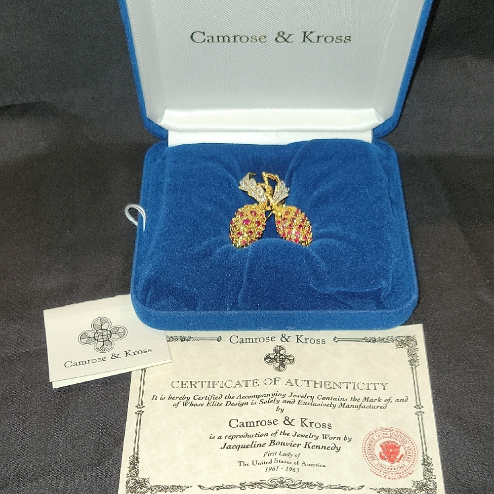 Camrose & Kross Jacqueline Kennedy Collection Berry Pin